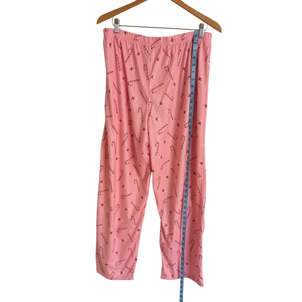 Carters Bedtime Womens Pink Candy Cane Holiday Pajama Set‎ Size Large New NWT